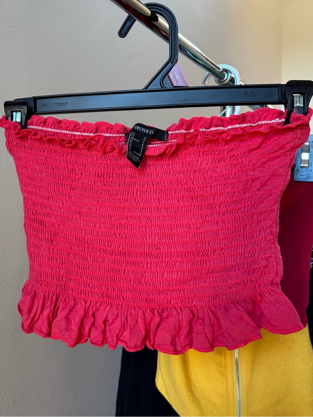 Forever 21 Bright Red Smocked Crop Top ❤️